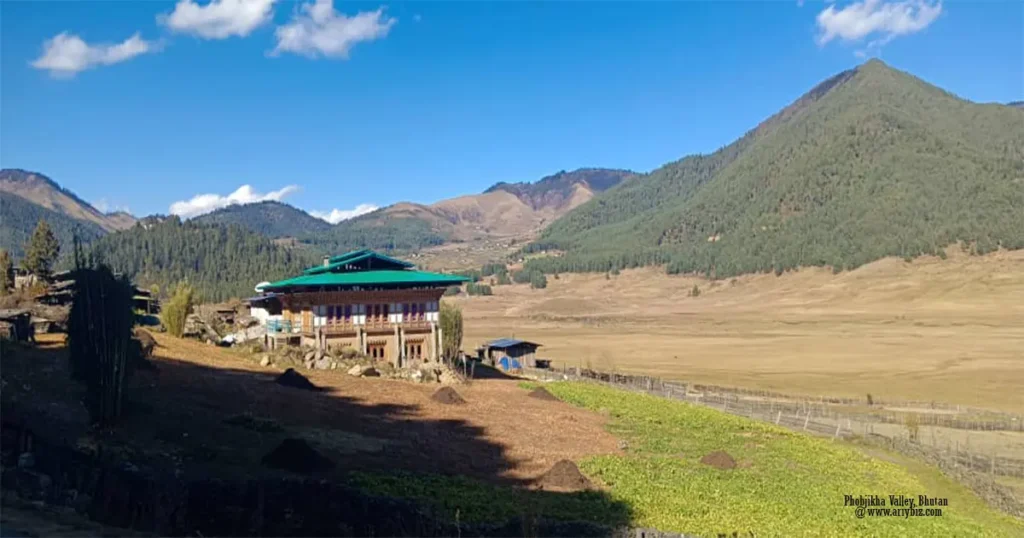 Phobjikha Valley Bhutan near Trongsa
